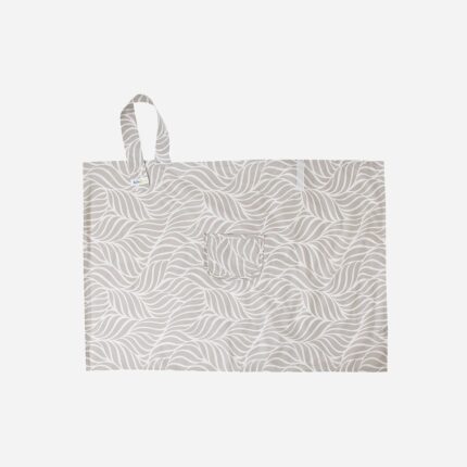 Babyjem Nursing cover with pocket, cotton, gray with leaf pattern