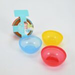 Babyjem Set of 3 deep feeding bowls in blue, red and yellow
