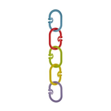 Babyjem Пластични алки за закачување играчки, овални, шарени