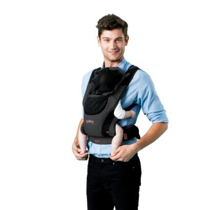 Chipolino Bobby baby carrier, 3 positions, ebony (black)
