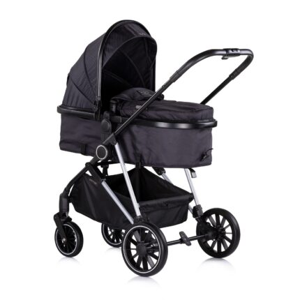 Chipolino Aura 2-in-1 convertible baby stroller, blackberry (black)