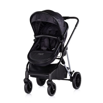 Chipolino Aura 2-in-1 convertible baby stroller, blackberry (black)