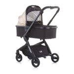 Chipolino Emotion 3-in-1 baby stroller with car seat, gold
