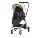 Chipolino Emotion 3-in-1 baby stroller with car seat, white/graffiti