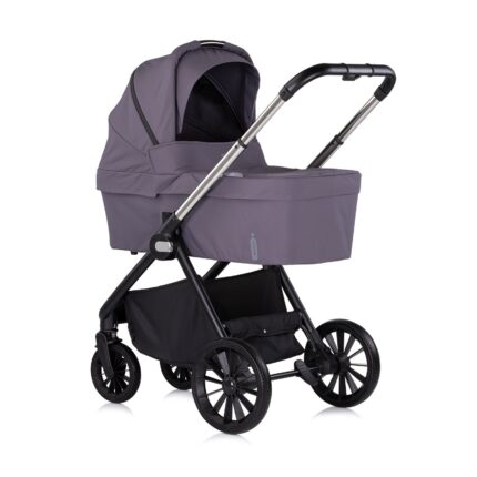 Karrocë për bebe Chipolino Encanto 3 në 1 me karrige makine i-Size, gri