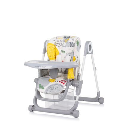 Chipolino Master Chef high chair with wheels, ash grey