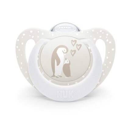 NUK Çucël qetësuese silikoni First Choice, 0–6 muaj, me kuti