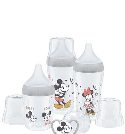 NUK Disney Perfect Match Mickey Mouse starter bottle set, with soother