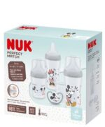 NUK Disney Почетен сет шишиња Perfect Match Мики Маус, со цуцла лажалка
