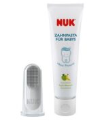 NUK Dental care set – baby toothpaste and silicone finger toothbrush