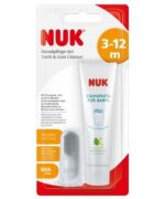 NUK Dental care set – baby toothpaste and silicone finger toothbrush
