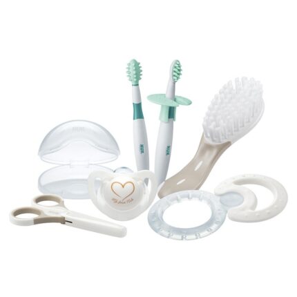 NUK Welcome set për kujdesin dhe higjienën e bebes, 7 produkte në çantë