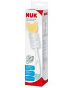 NUK Soft bottle brush with sponge and mini soother brush, mint