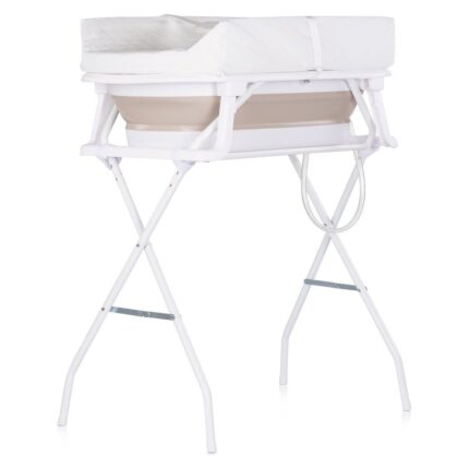 CHIPOLINO Sonata 3-in-1 baby bathtub with stand and changing pad, latte, SHVSO0262LA