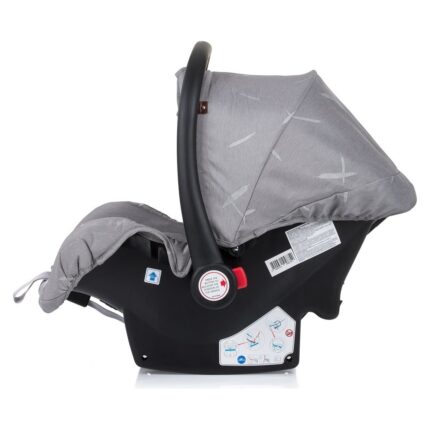 CHIPOLINO Zara car seat/carrycot 0-13 kg with stroller adapters, platinum, SKZA02202PL