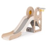 Kids' slide 170 cm Chipolino Duck with basket, beige