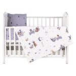 Çarçafë për shtrat bebe CHIPOLINO Ariu Kozmonaut, 5 pjesë, 100% pambuk, SPCET502501