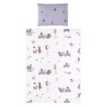 Çarçafë për shtrat bebe CHIPOLINO Ariu Kozmonaut, 5 pjesë, 100% pambuk, SPCET502501