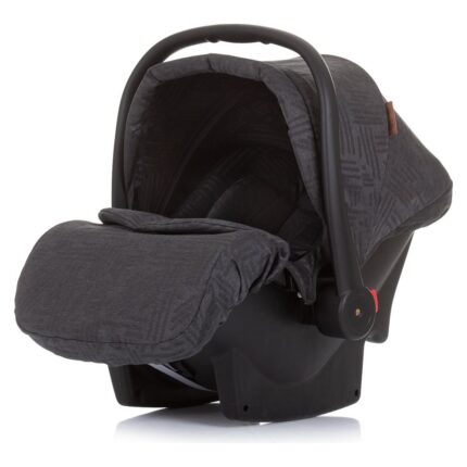CHIPOLINO Aspen car seat/carrycot 0-13 kg with stroller adapters, ebony, STKAS02301EB