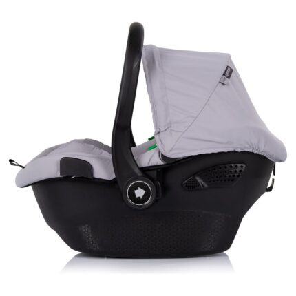 CHIPOLINO Pearl i-Size car seat/carrycot 40-87 cm with stroller adapters, platinum, STKPE0262PL